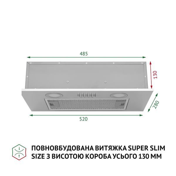 Витяжка повновбудована Perfelli BI 5252 I 700 LED УТ000002438 фото