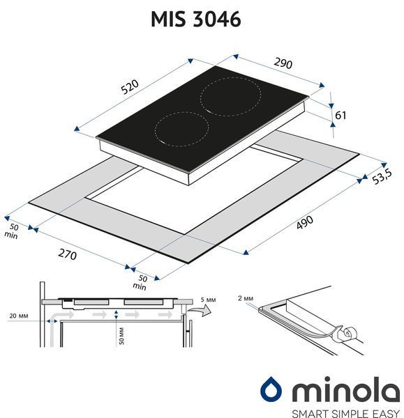 Поверхня індукційна Domino Minola MIS 3046 KWH УТ000001901 фото