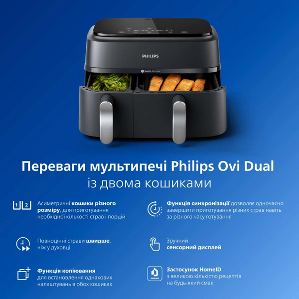 Мультипіч Philips Dual Airfryer 3000 Series NA351/00 31067531 фото